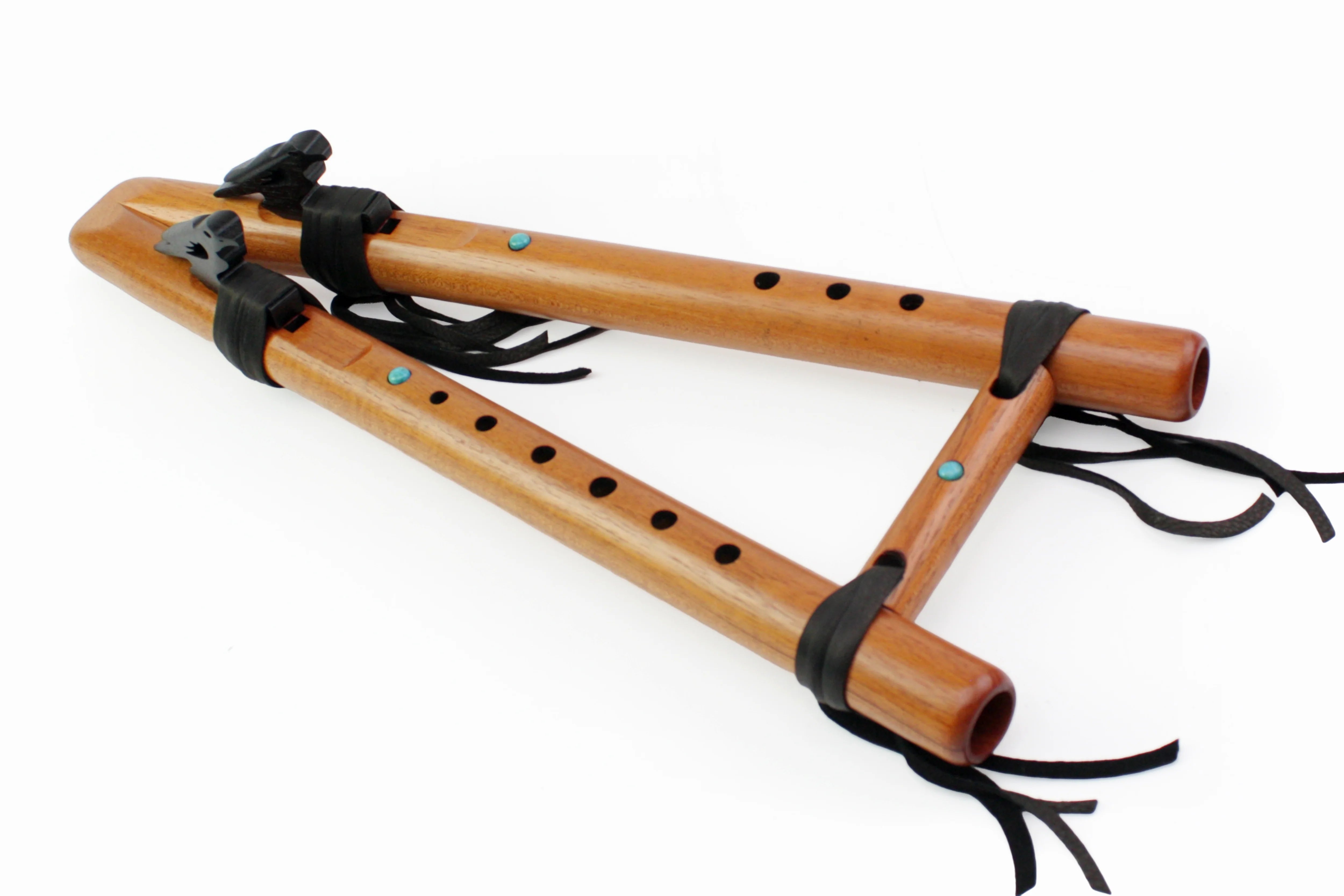 Flute Two Hawks Double 'A' flute - Spanish Cedar Double Drone Holes