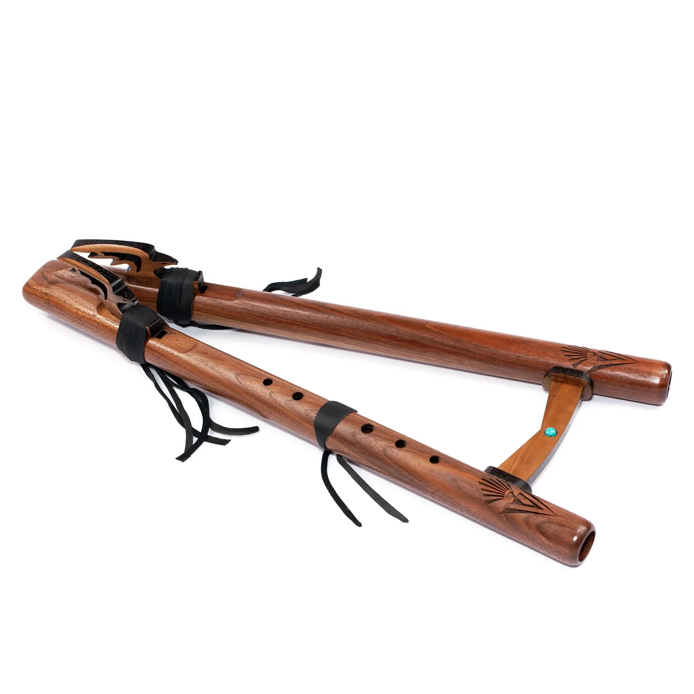 Native american flute Twin Tail Double 'G' Flute - Walnut Son of Drum Australia