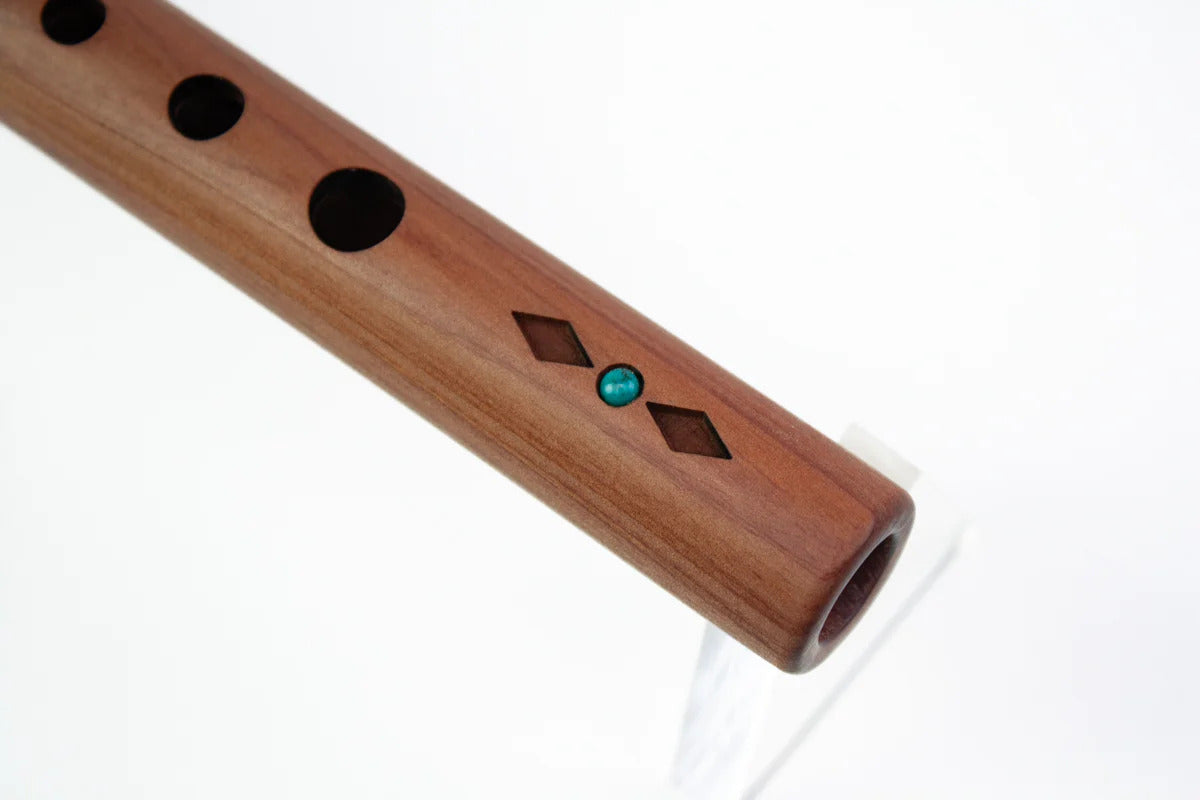 High Spirits Pocket Flute A aromatic cedar turquoise compact Native American flute