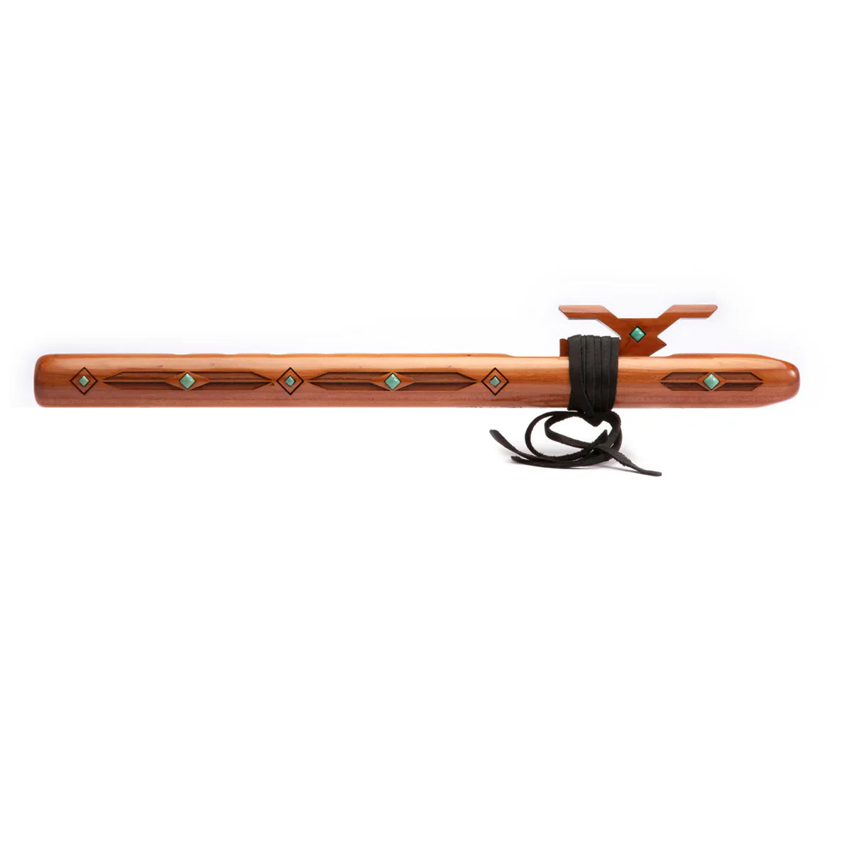 High Spirits Signature Merlin "High C" Flute - Aromatic Cedar with turquoise Inlay