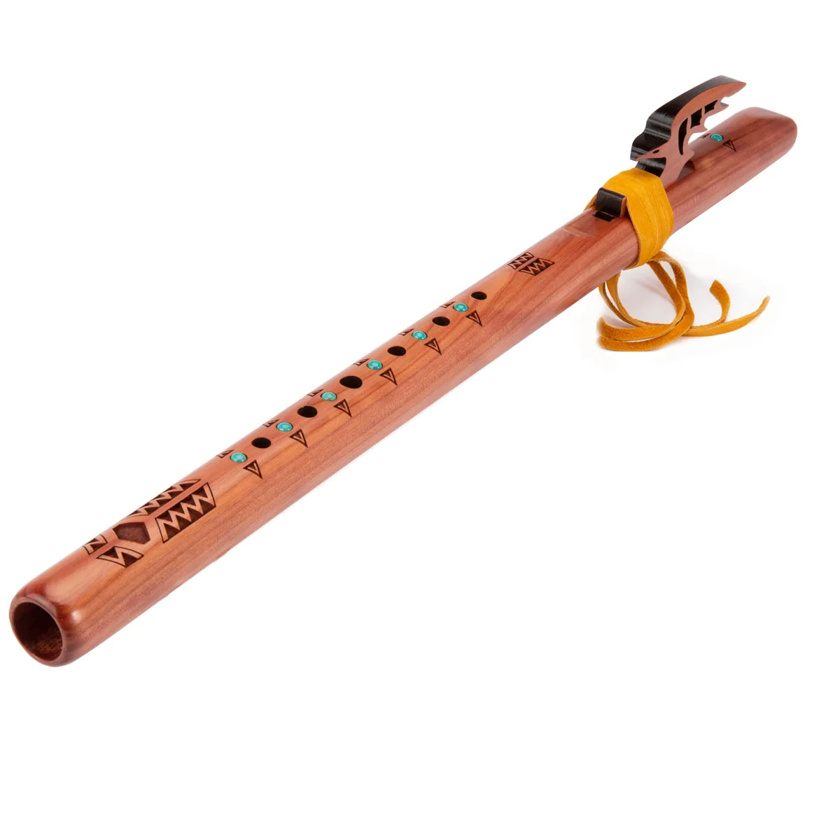 High Spirits Red Tail Hawk G Flute - Aromatic Cedar with turquoise inlays Son of Drum