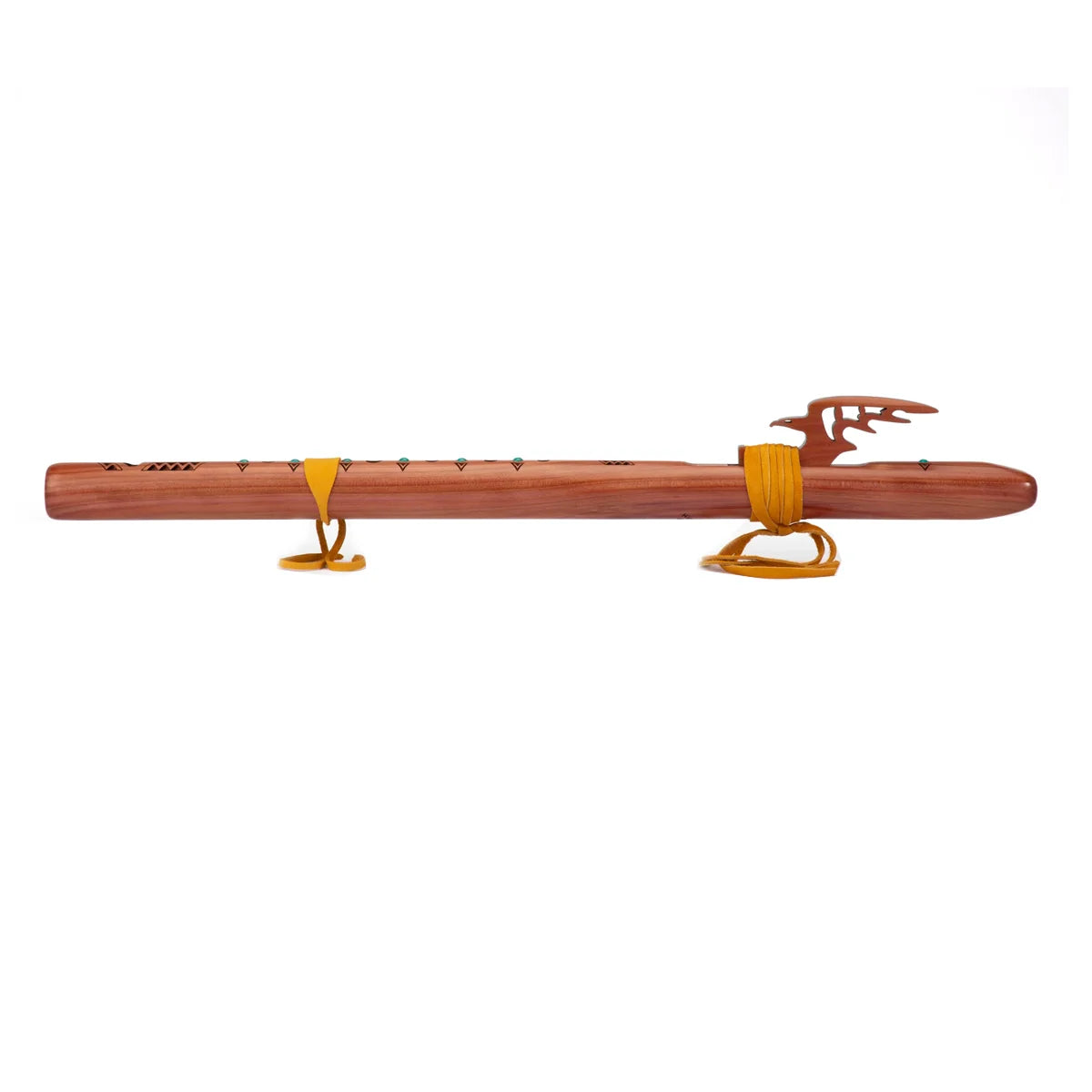 High Spirits Red Tail Hawk G Flute - Aromatic Cedar with turquoise inlays