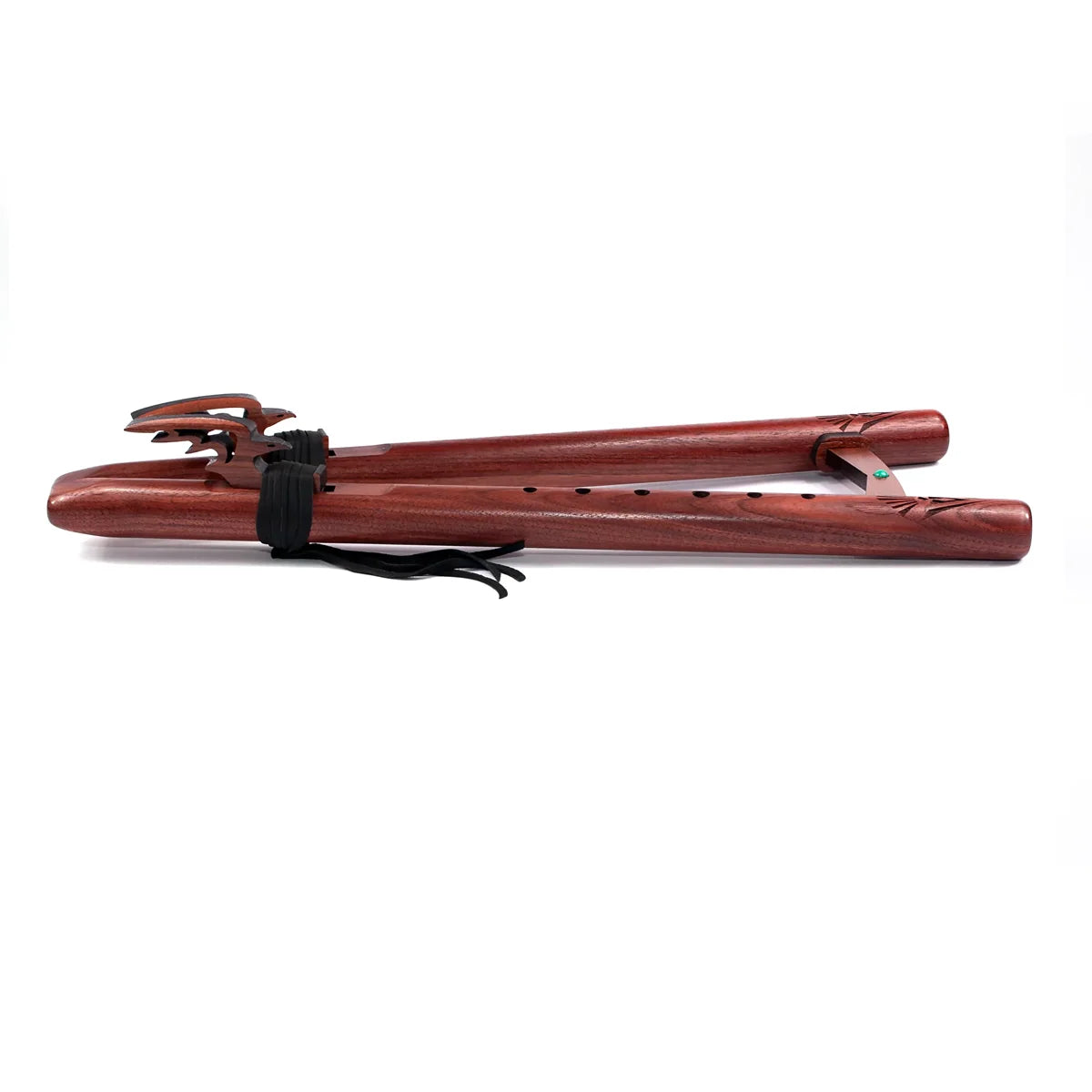 High Spirits Twin Tail Double 'G' Flute - Walnut