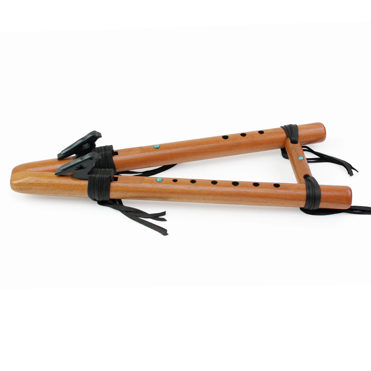 High Spirits Two Hawks Double 'A' flute - Spanish Cedar Double Drone Holes