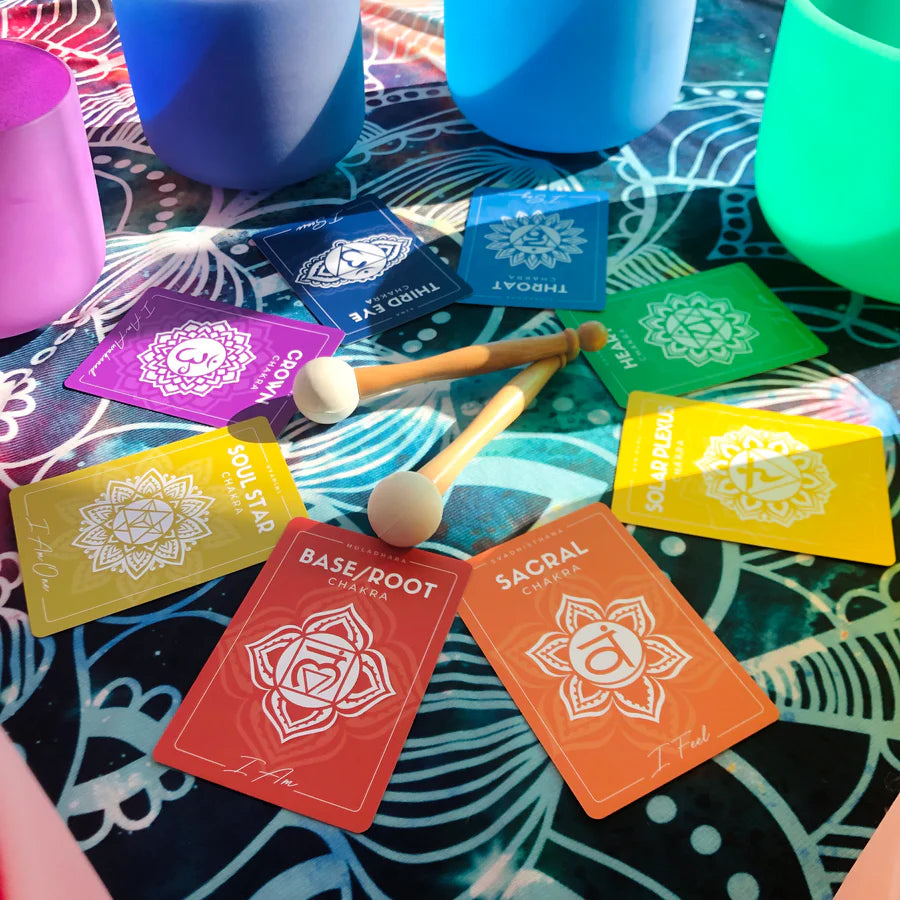 Meditation and sound healing Chakra Cards for daily spiritual practice