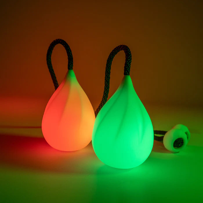 Lumi PRO Rechargable LED Glow Poi Balls V3 - Droplet Shape
