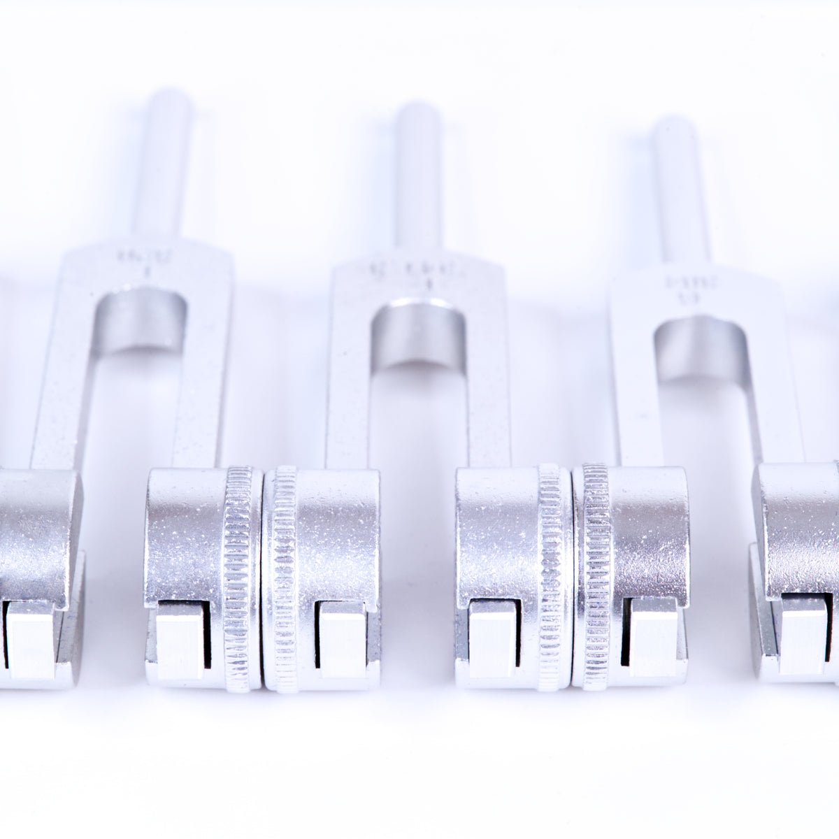 8 Harmonic Spectrum weighted aluminium tuning forks for sound healing Son of drum