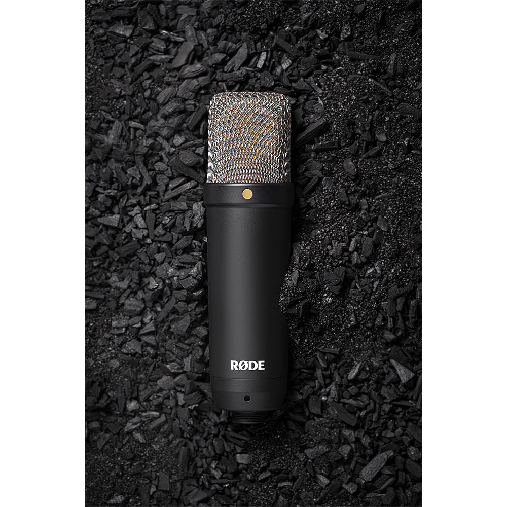 RØDE NT1 Signature Series microphone with XLR cable and accessories