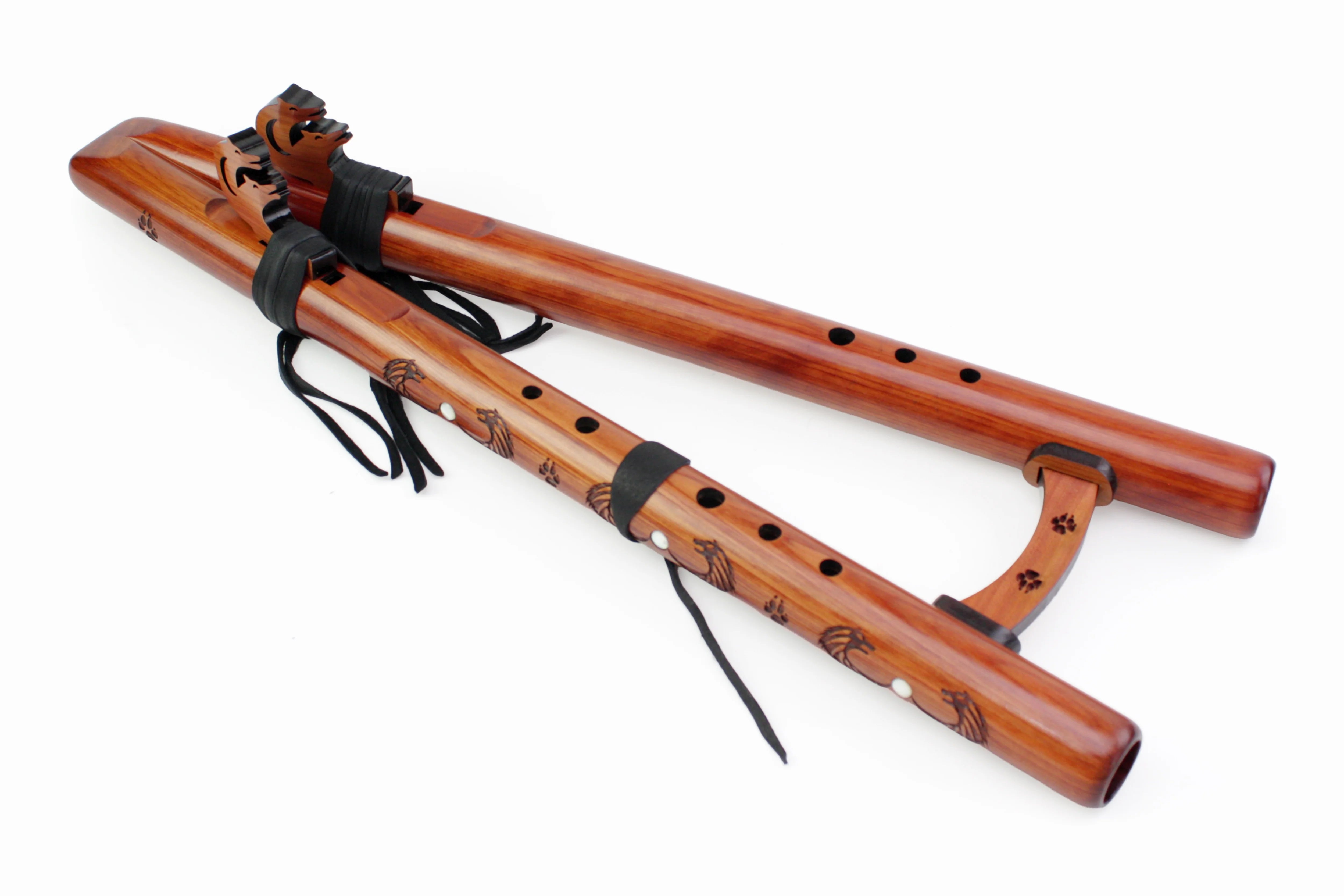 Native American flute - Double Wolf Pack 'F#' - Son of drum Australia