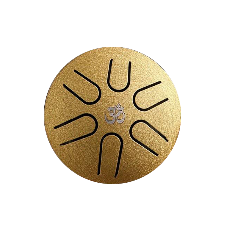Son of drum - SWP Tongue Drum 6 Notes Palm Size one Beater gold