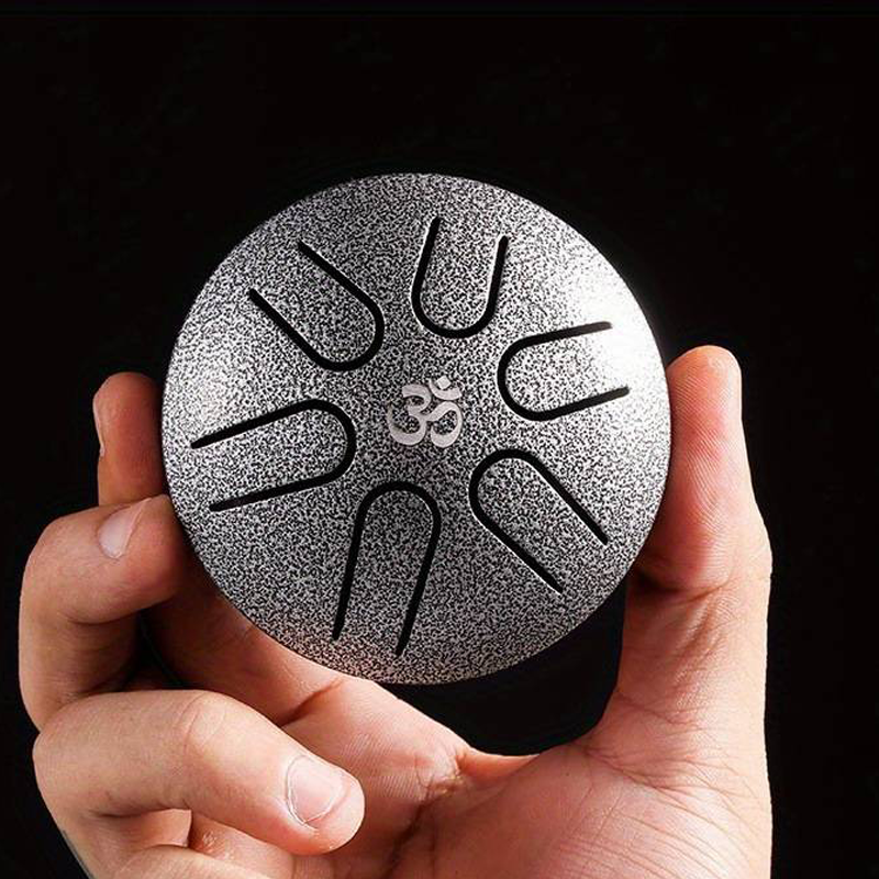 Drum 6 Notes Palm Size silver