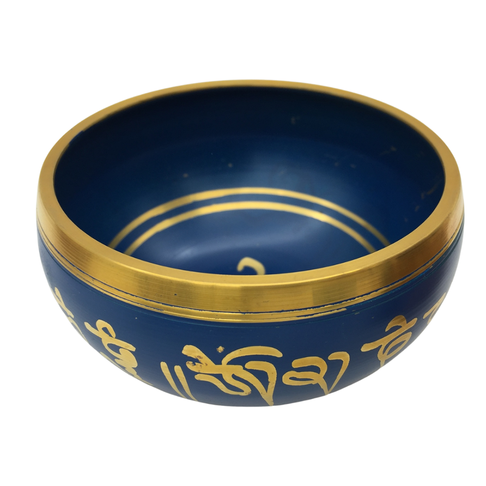 Tibetan Singing Bowl - Coloured / Etched