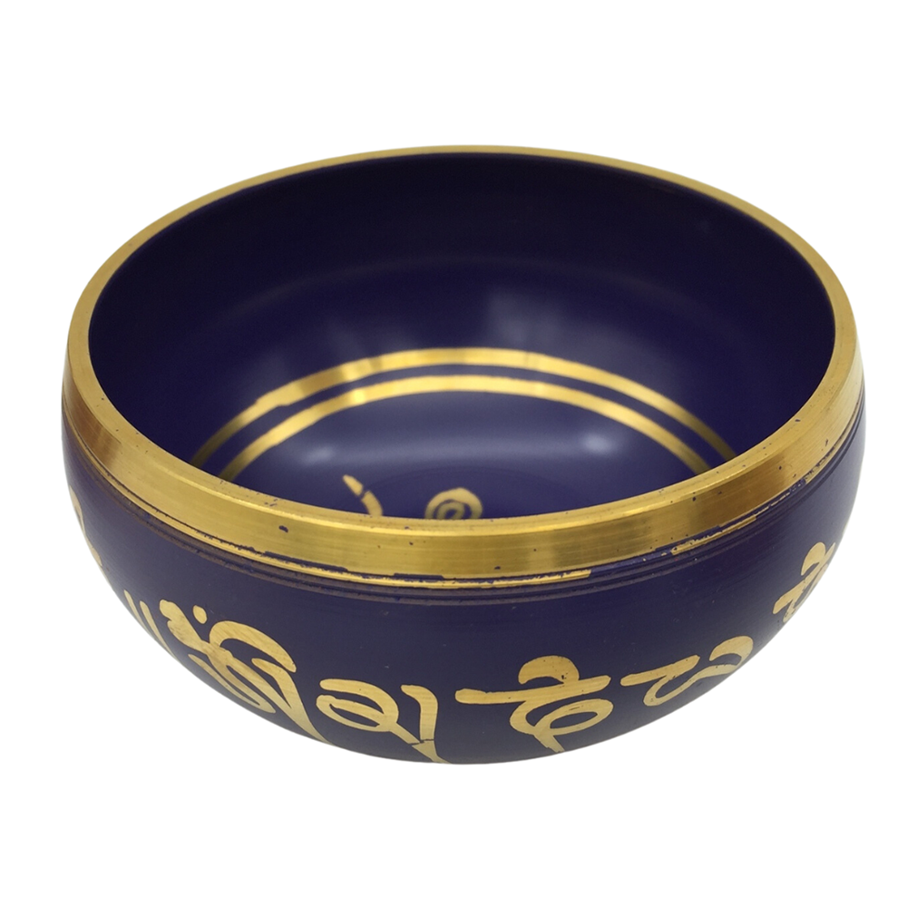Tibetan Singing Bowl - Coloured / Etched