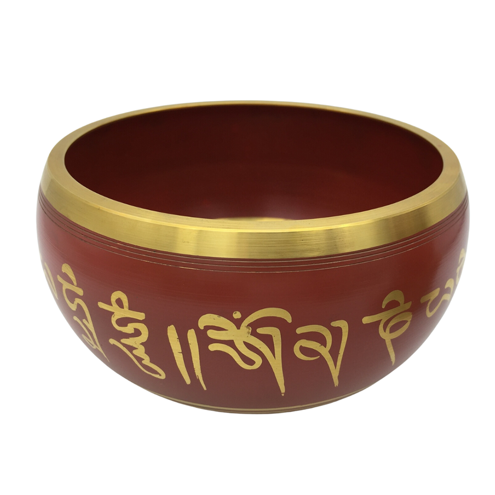 Tibetan Singing Bowl - Coloured / Etched