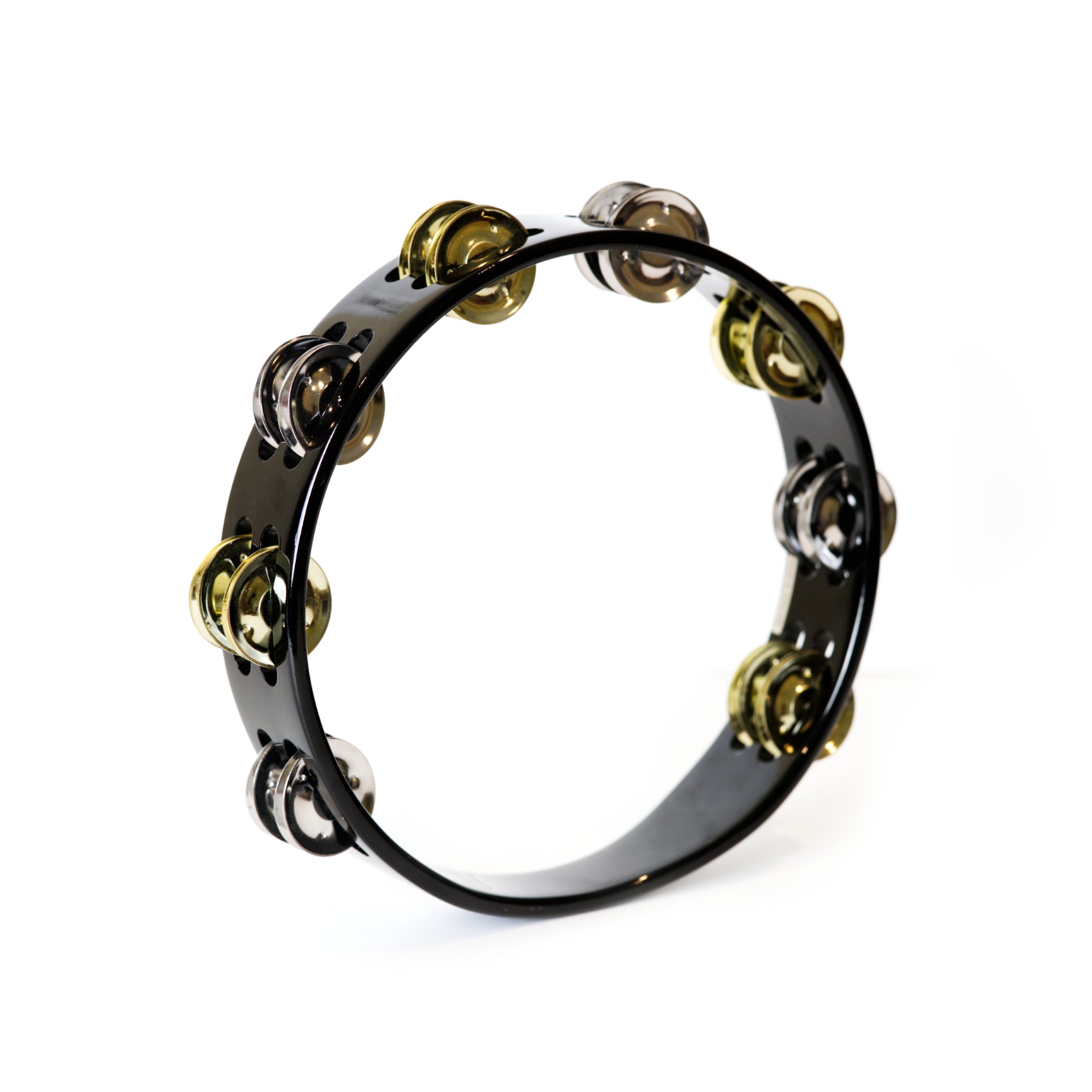 TOCA Tambourine w/ Nickel & Brass jingles (Black)