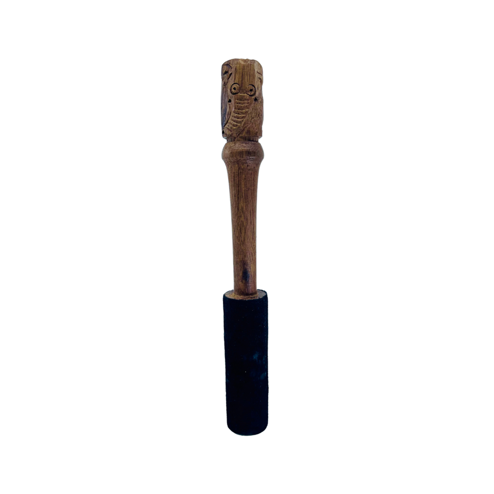 Son of drum - Tibetan Wooden Striker carved elephant head