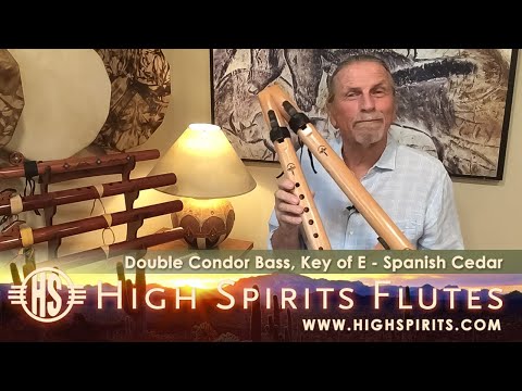 how to play High Spirits Double Condor Bass 'E' Flute - Spanish Cedar - video