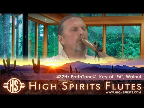 High Spirits 432Hz Earth Tone Key of F# Flute - Walnut (demo video)