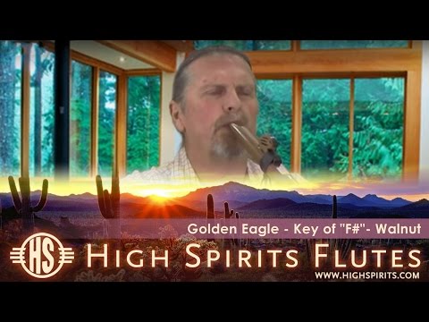 Video High Spirits Golden Eagle F# Flute - Walnut