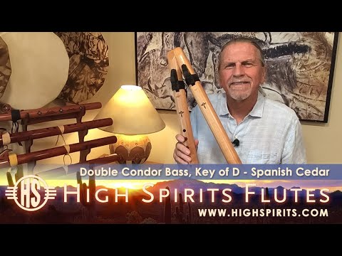 How to play High Spirits Double Condor Bass 'D' flute - Spanish Cedar video