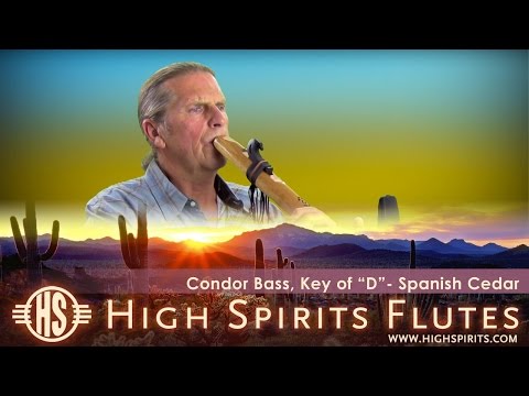 High Spirits Condor Bass D Flute - Spanich cedar (demo video)