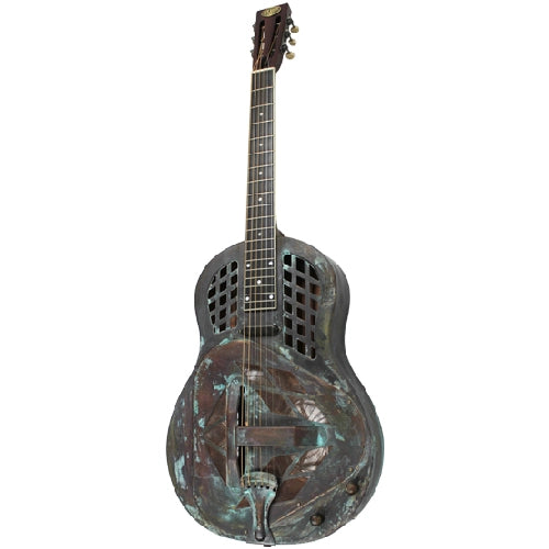 Bourbon Street Tricone Resonator Guitar Copper Rust with Case