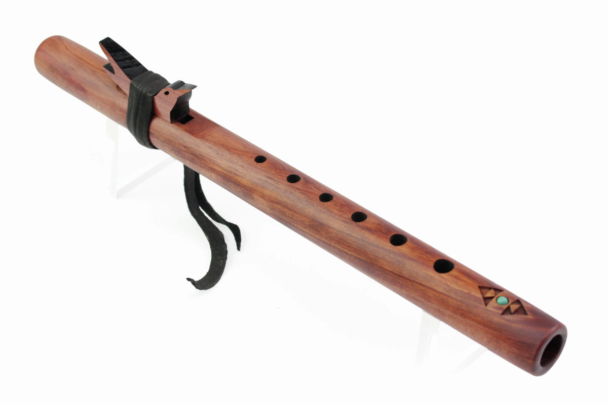 High Spirits Pocket Flute G - Aromatic Cedar with Turquoise Inlay - Son of drum