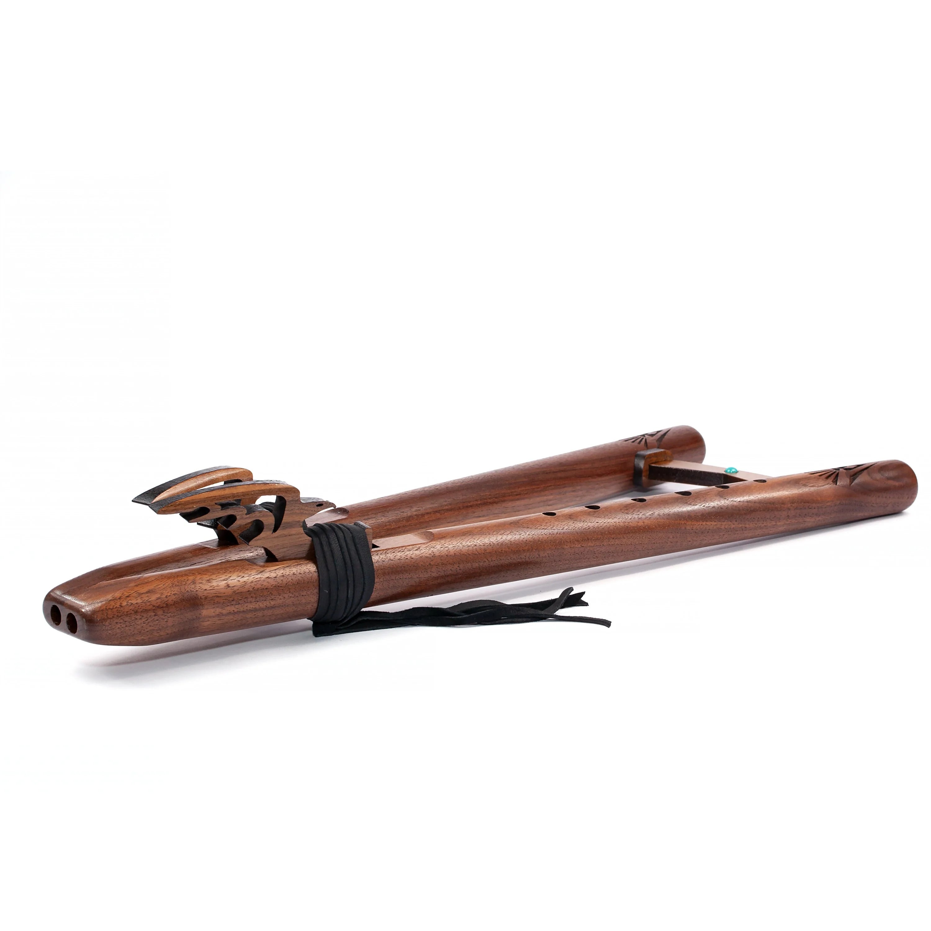 High Spirits Twin Tail G flute walnut sound healing instrument double flute