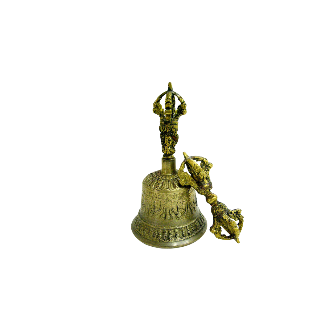 Tibetan Brass Bell & Dorge Small