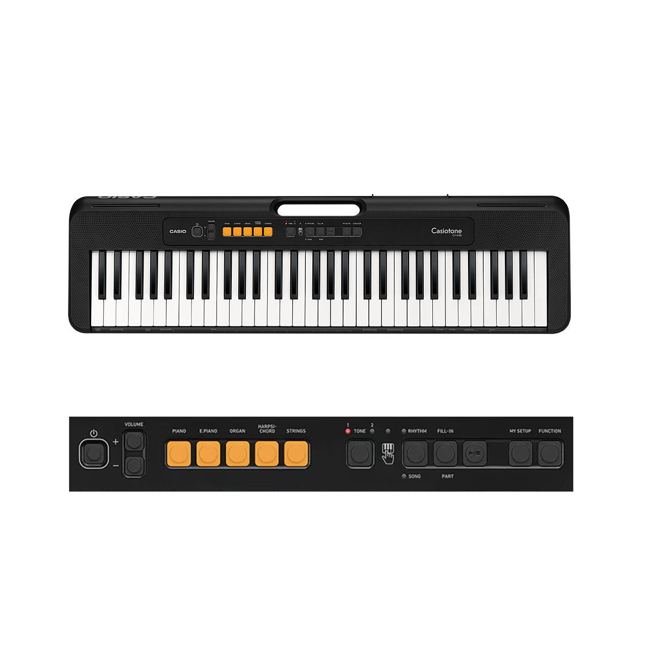 Casiotone CTS100BK - Non Touch Sensitive Keyboard, Slim, USB BLK