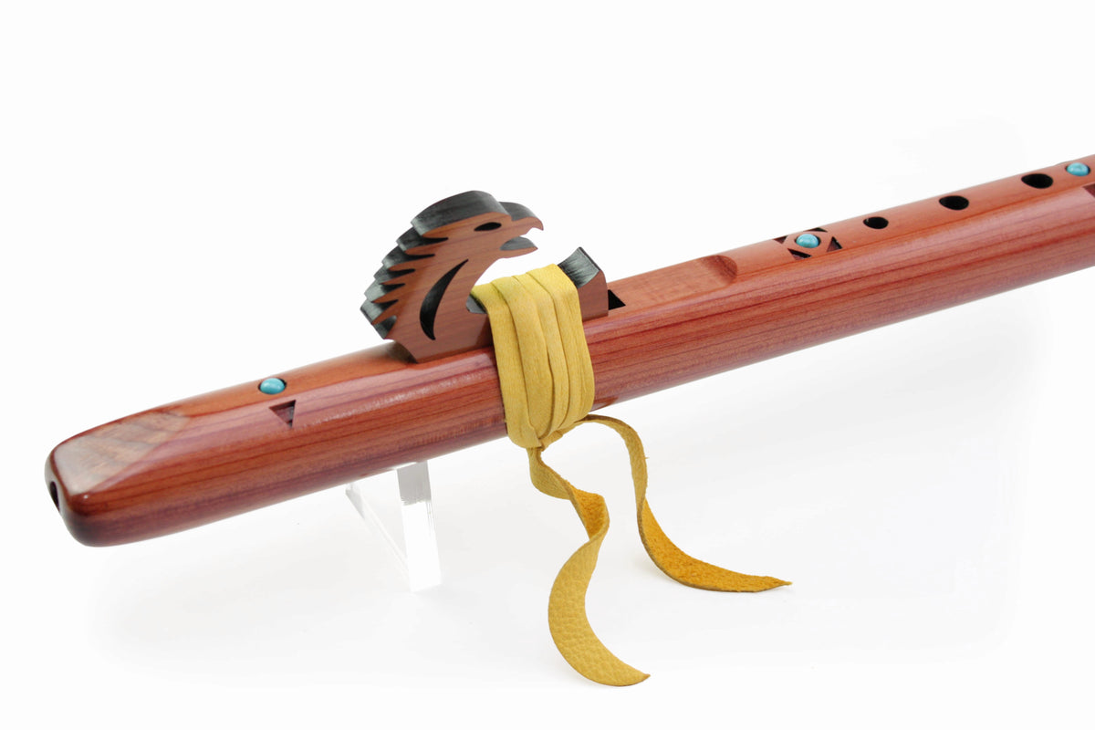 High Spirits Sparrow Hawk A Flute - Aromatic Cedar with Turquoise inlays Son of Drum Australia