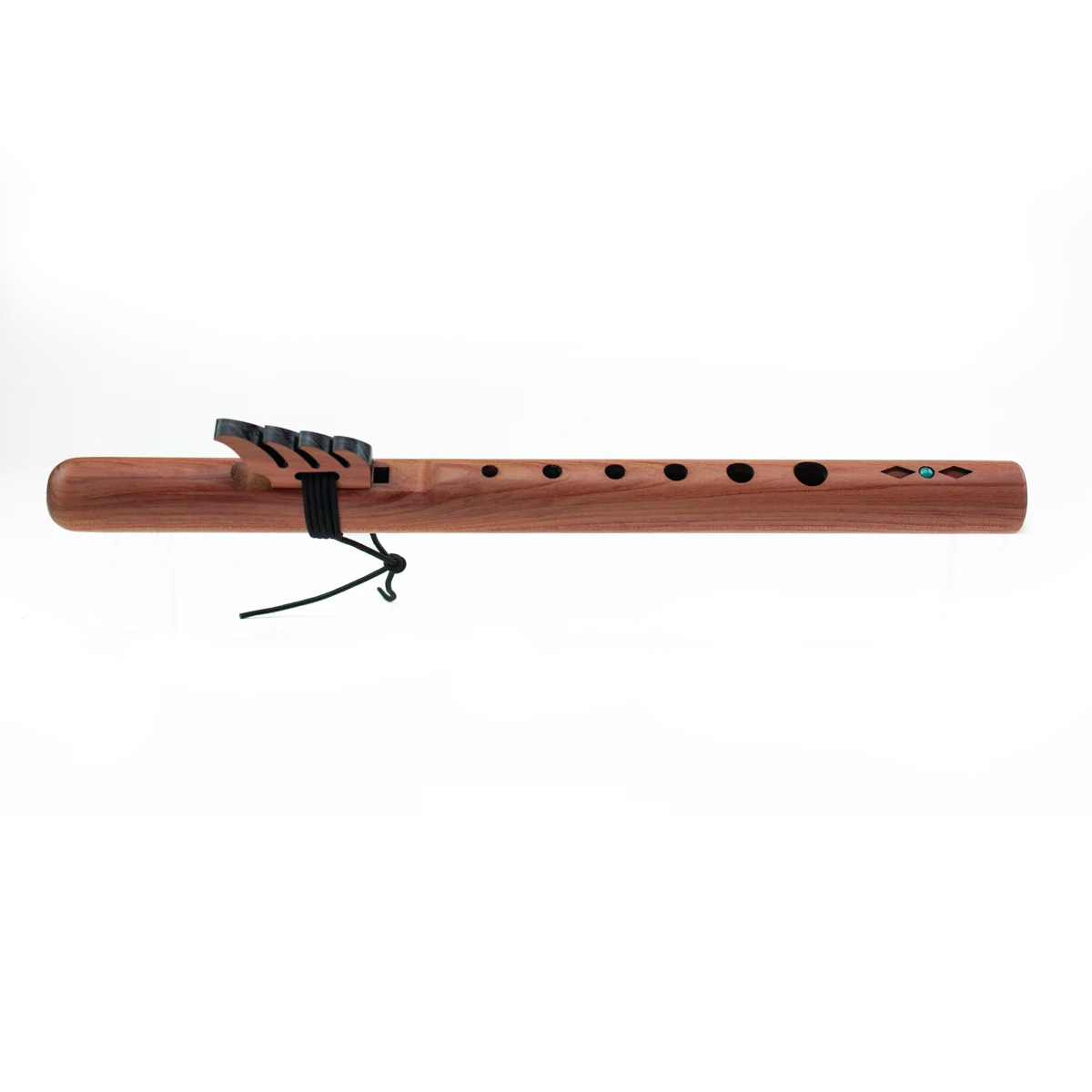 Pocket spirit flute in A minor made from aromatic cedar – small travel flute