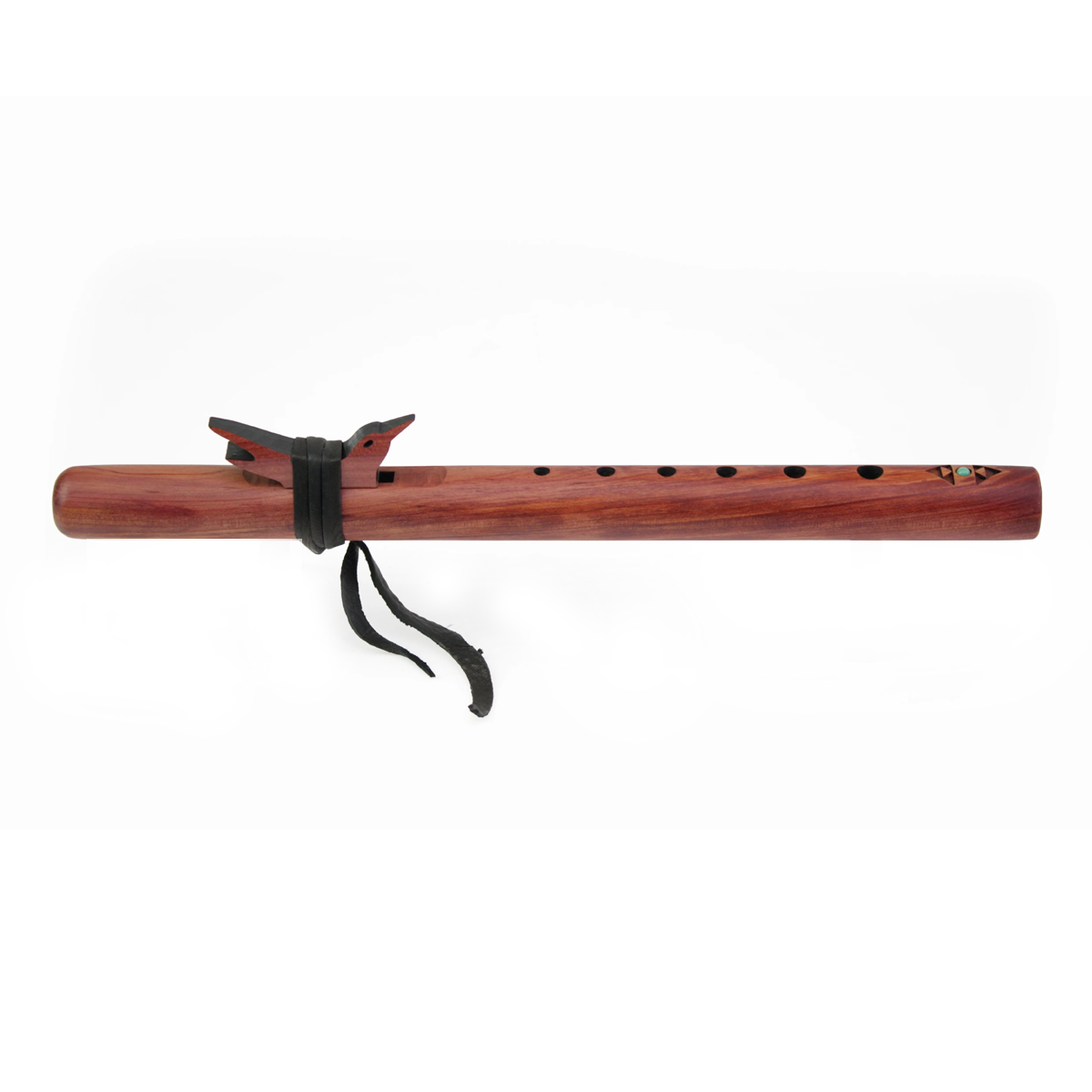 Compact wooden pocket flute travel size 11 inch cedar instrument