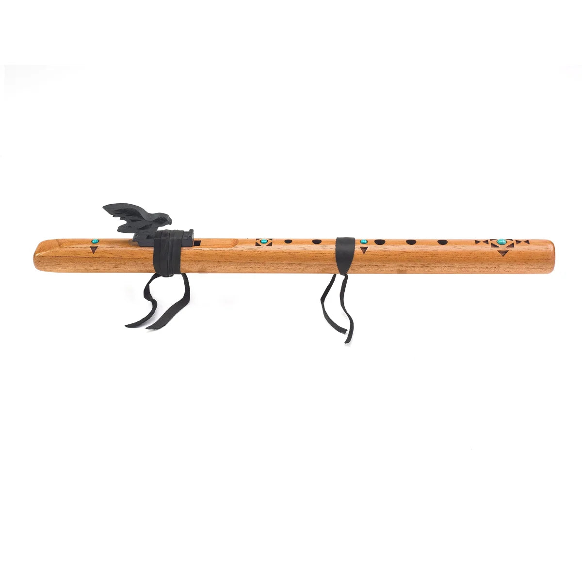 High Spirits Sparrow Hawk A Flute - Spanish cedar with turquoise inlays Son of Drum