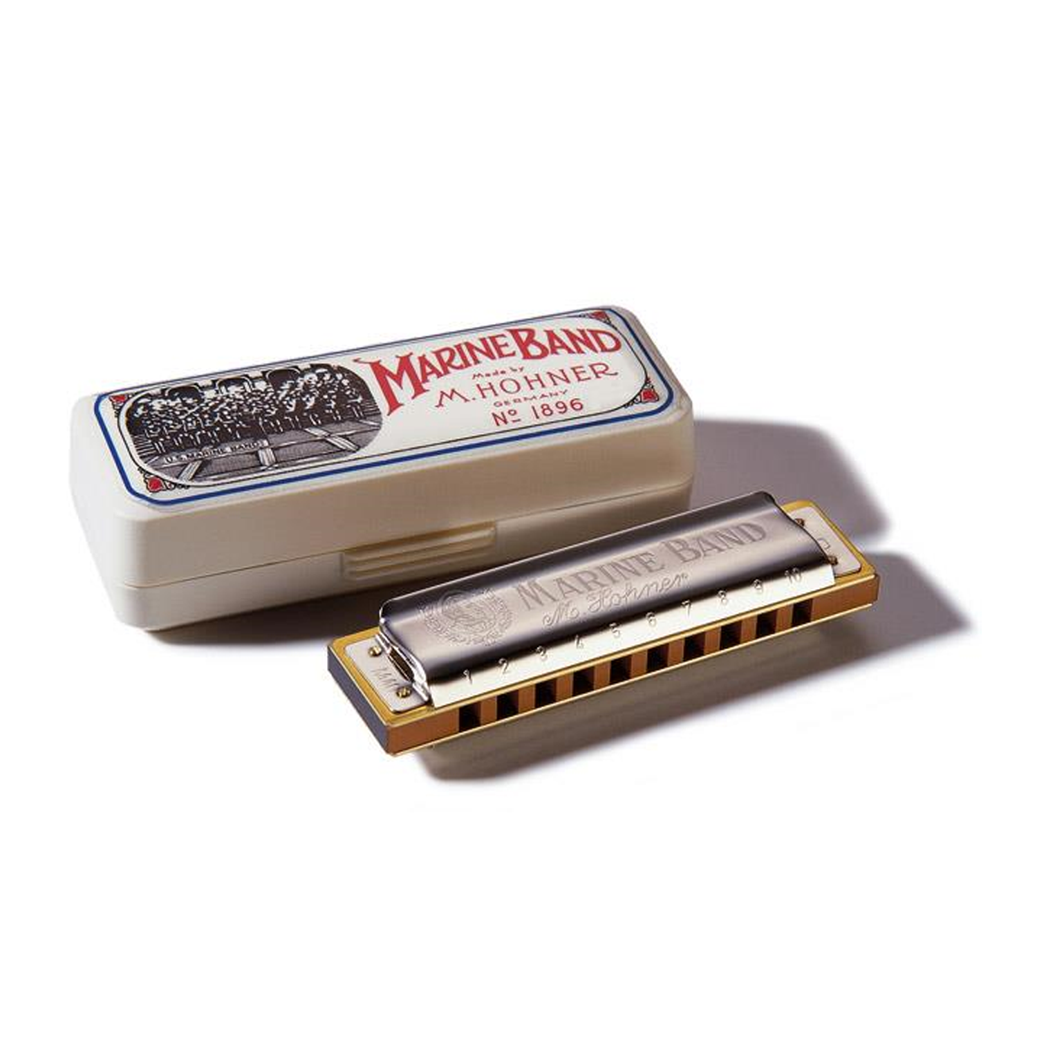 Hohner 125th Anniversary Marine Band harmonica in Key C close up