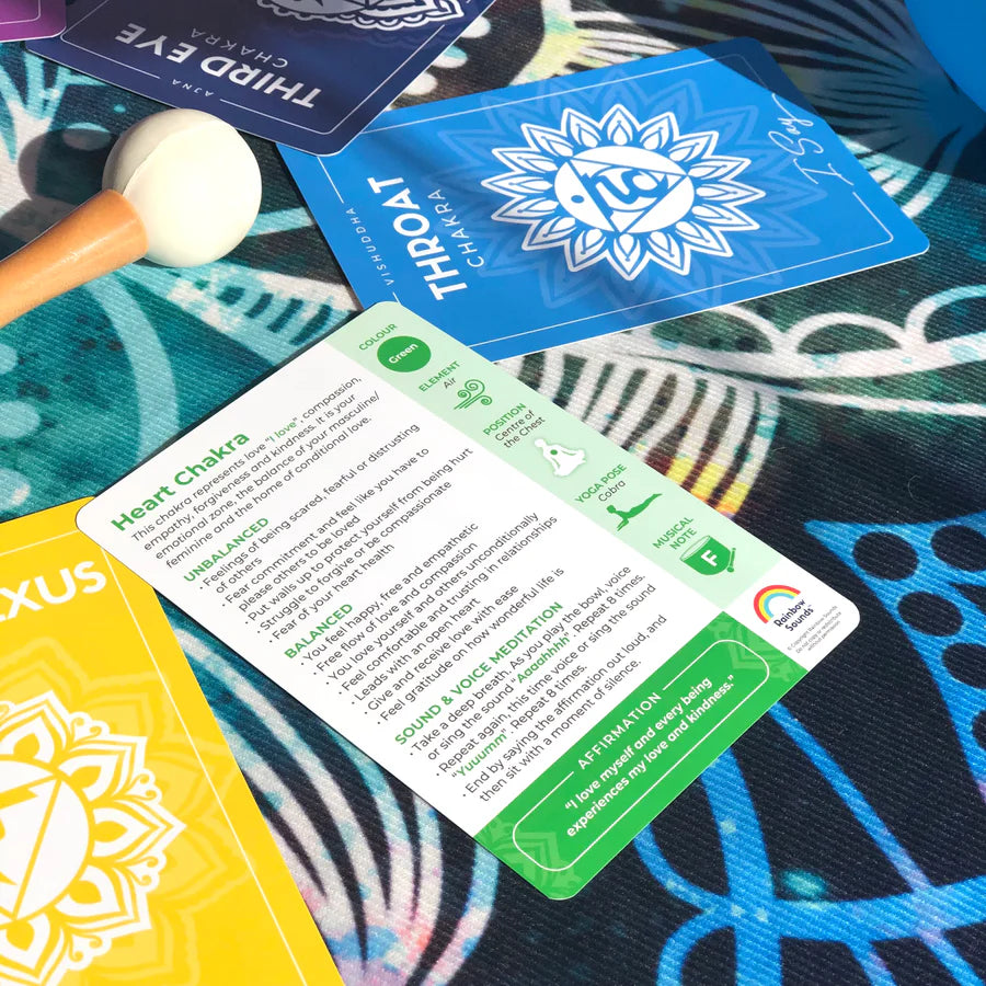 Rainbow sounds Chakra Cards Pack