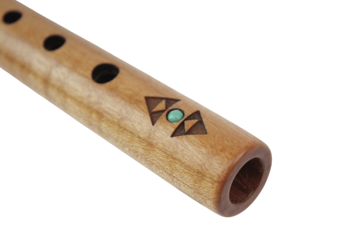 High Spirits Pocket Spirit Flute G - Quilted Maple with Turquoise inlays  Australia