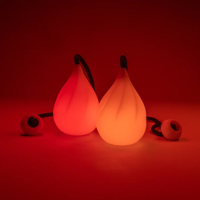 Lumi PRO Rechargable LED Glow Poi Balls V3 - Droplet Shape