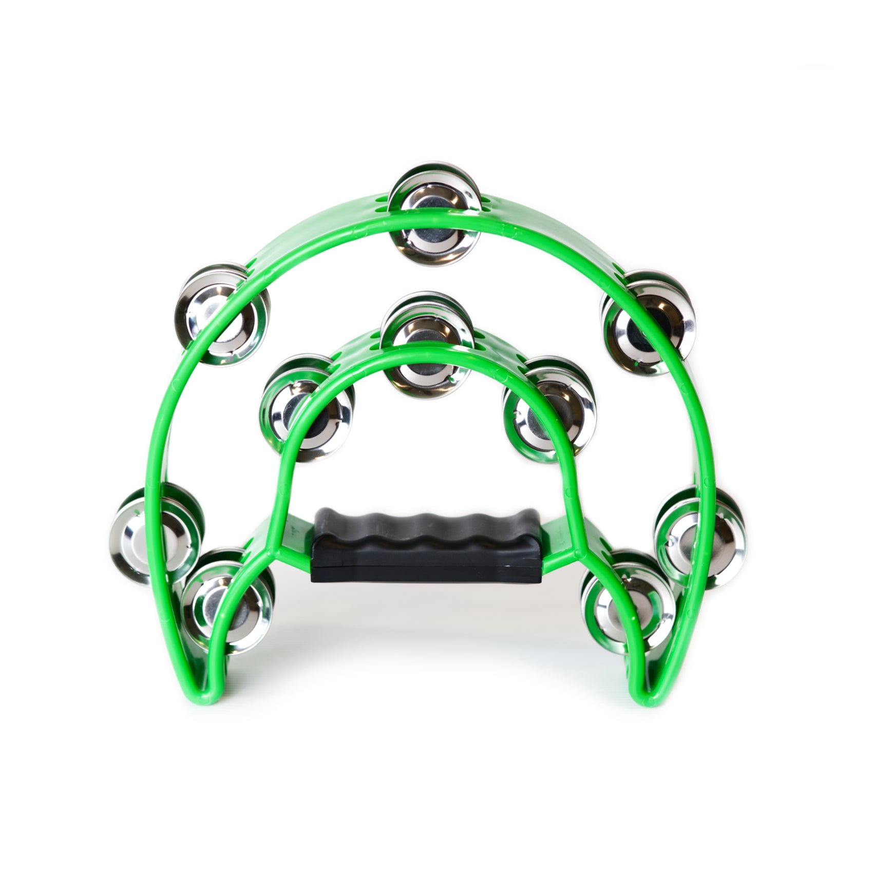 Mano Cutaway Tambourine Double green