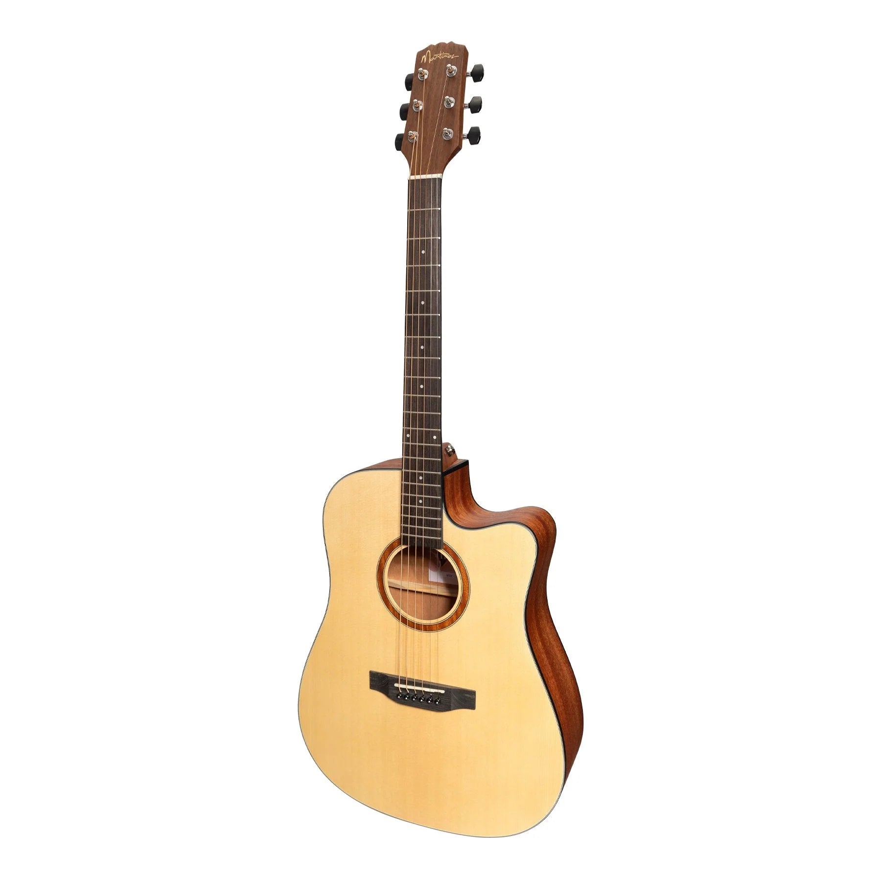 Martinez MNDC-15 natural finish acoustic guitar Son of Drum Australia