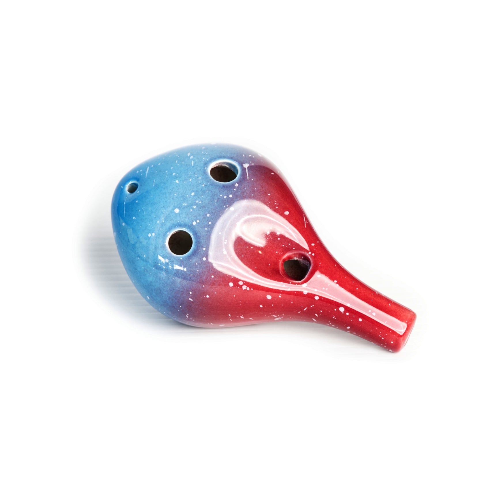 Ocarina 6 Hole Mixed Colours C-Tone Blue red