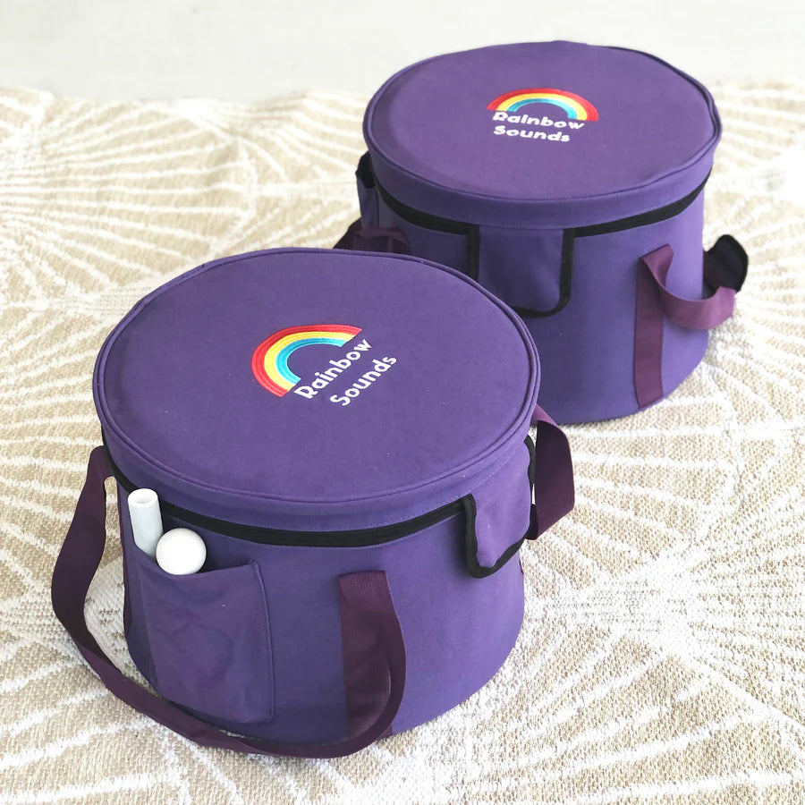 2 x Purple Carry Bags - Chrystal singing bowls (sets of 7) Son of Drum