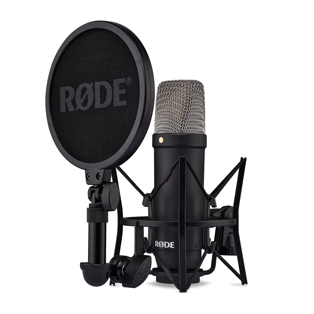 RØDE NT1 Signature Series black microphone with shock mount