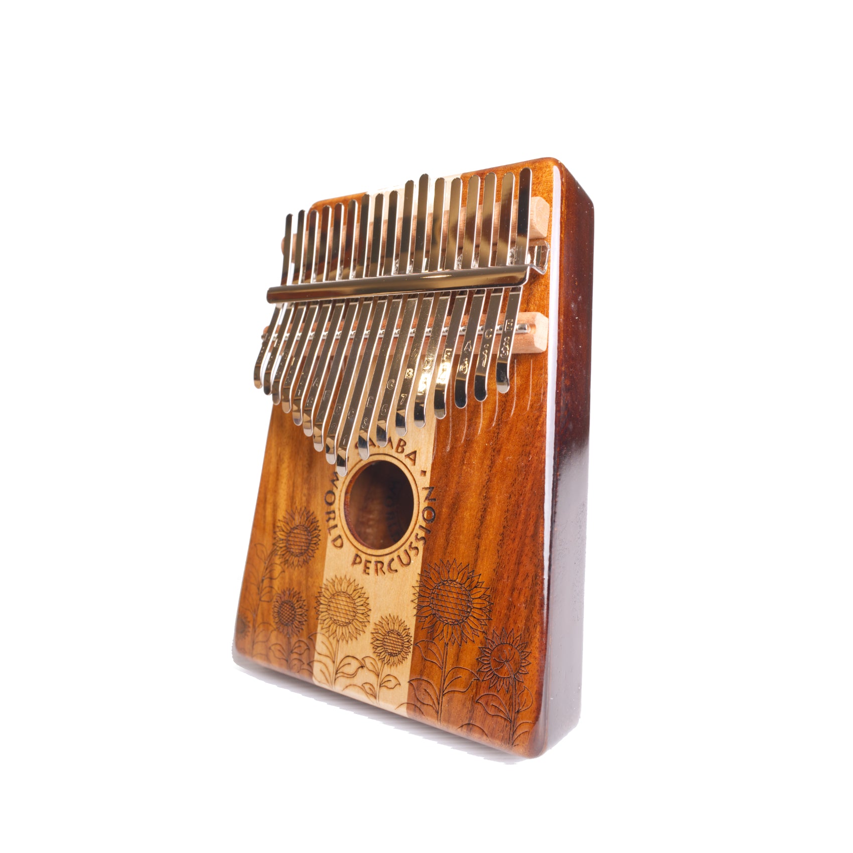 acacia and maple wood kalimba with resonance box

