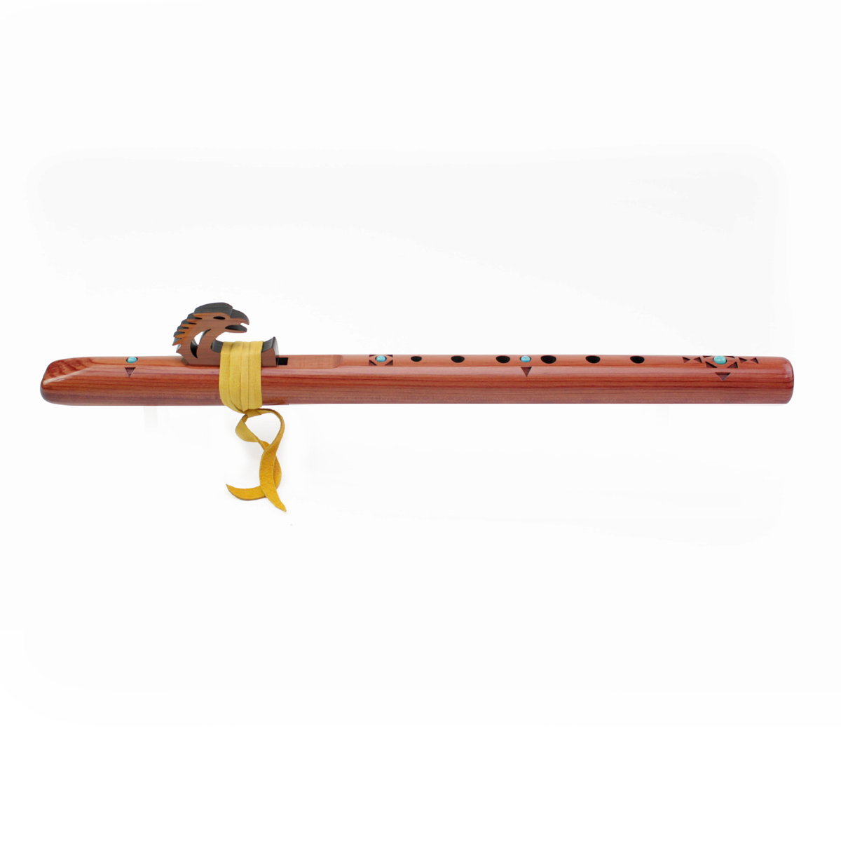 High Spirits Sparrow Hawk A Flute - Aromatic Cedar with Turquoise inlays