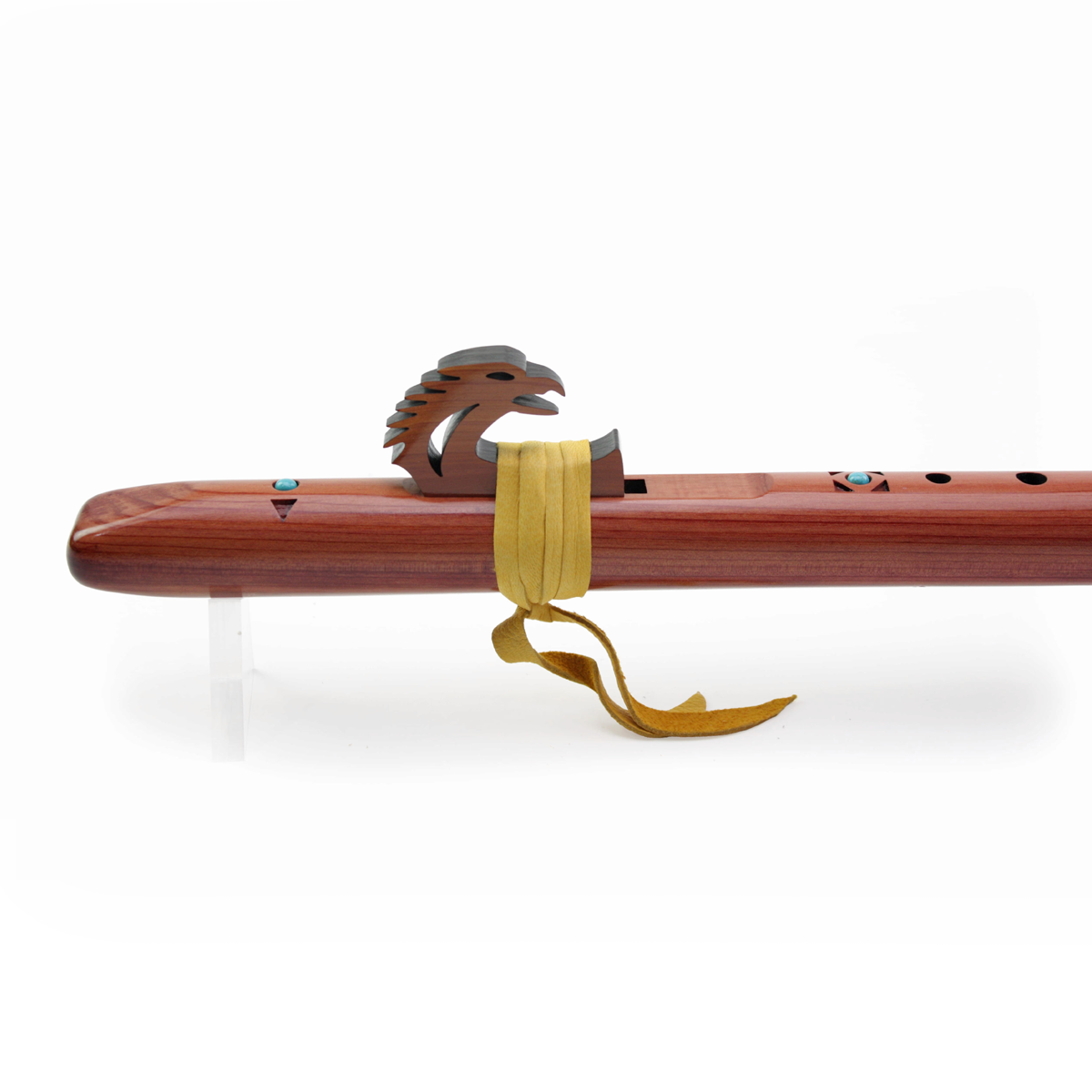 High Spirits Sparrow Hawk A Flute - Aromatic Cedar with Turquoise inlays - Son of Drum