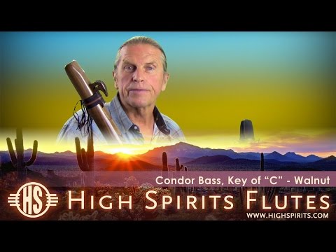Video High Spirits Condor Bass C Flute - Walnut