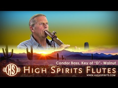 Video High Spirits Condor Bass D Flute - Walnut