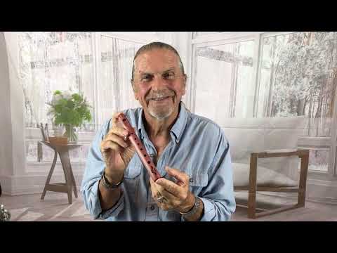 High Spirits Pocket Spirit Flute G - Walnut with turquoise inlays (demo video)
