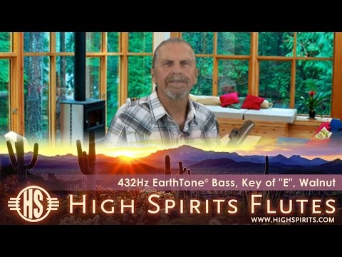 High Spirits 432Hz Earth tone Bass Key of E Flute - Walnut (Demo video)